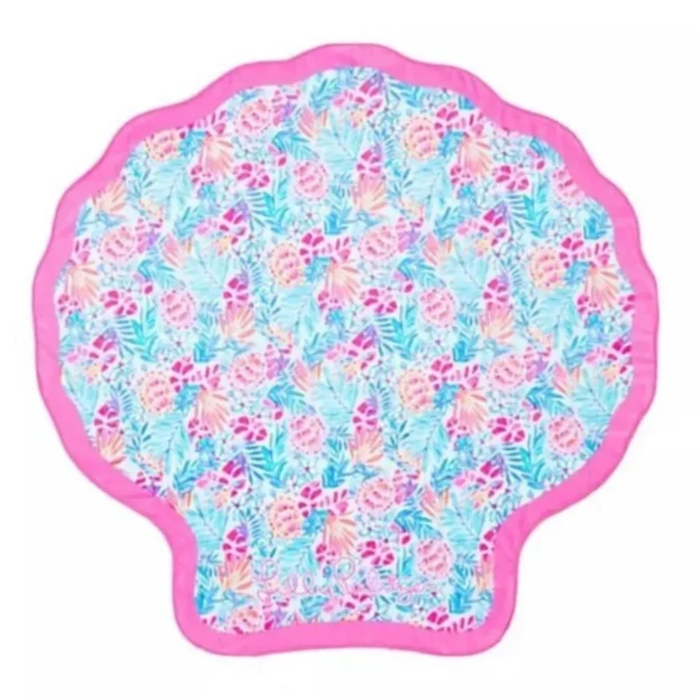 Lilly Pulitzer | Sea Glass Aqua Rainforest Shell Shaped Towel *NEW*